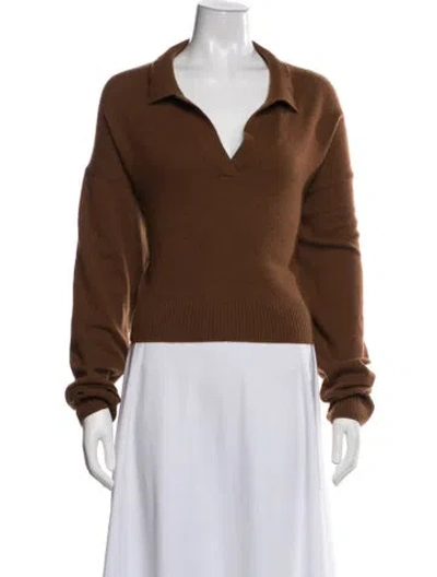 Pre-owned Reformation Cashmere Sweater In Brown