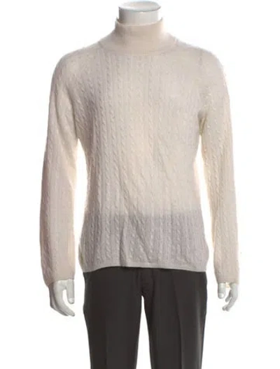 Pre-owned Reformation Cashmere Turtleneck Pullover In Neutral