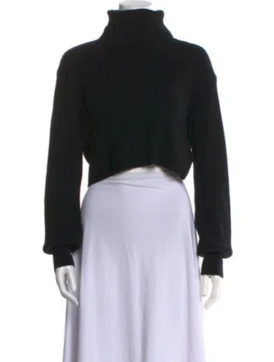 Pre-owned Reformation Cashmere Turtleneck Sweater In Black