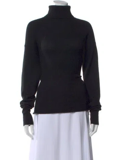 Pre-owned Reformation Cashmere Turtleneck Sweater In Black