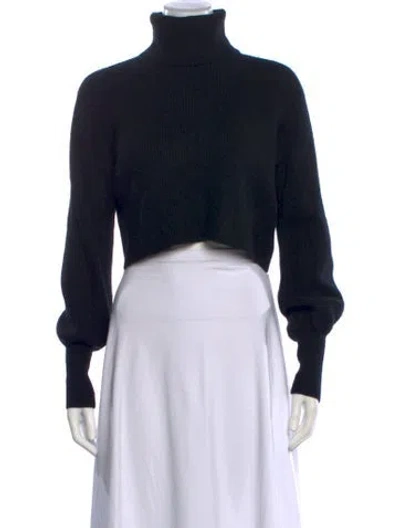 Pre-owned Reformation Cashmere Turtleneck Sweater In Black