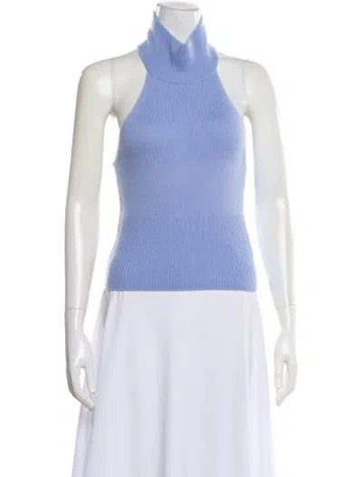 Pre-owned Reformation Cashmere Turtleneck Sweater In Blue
