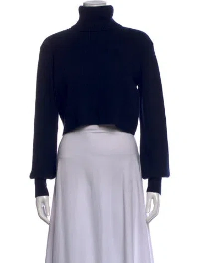 Pre-owned Reformation Cashmere Turtleneck Sweater In Blue