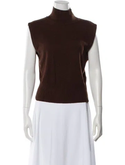Pre-owned Reformation Cashmere Turtleneck Sweater In Brown