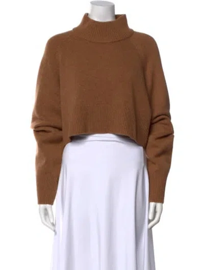 Pre-owned Reformation Cashmere Turtleneck Sweater In Brown