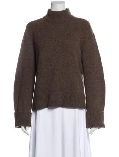 Pre-owned Reformation Cashmere Turtleneck Sweater In Brown