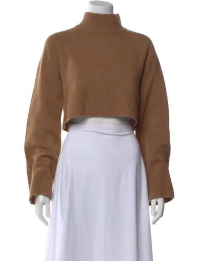 Pre-owned Reformation Cashmere Turtleneck Sweater In Brown