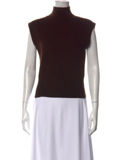 Pre-owned Reformation Cashmere Turtleneck Sweater In Brown