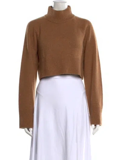 Pre-owned Reformation Cashmere Turtleneck Sweater In Brown