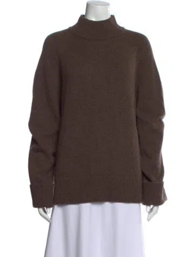 Pre-owned Reformation Cashmere Turtleneck Sweater In Brown