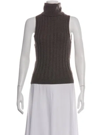 Pre-owned Reformation Cashmere Turtleneck Sweater In Brown