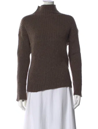 Pre-owned Reformation Cashmere Turtleneck Sweater In Brown