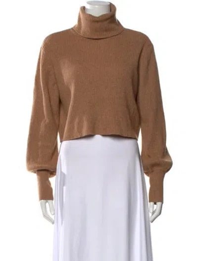 Pre-owned Reformation Cashmere Turtleneck Sweater In Brown