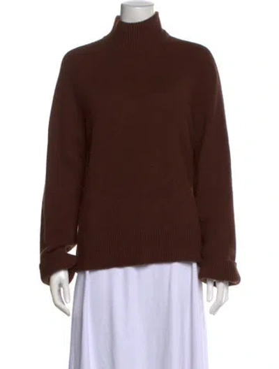 Pre-owned Reformation Cashmere Turtleneck Sweater In Brown