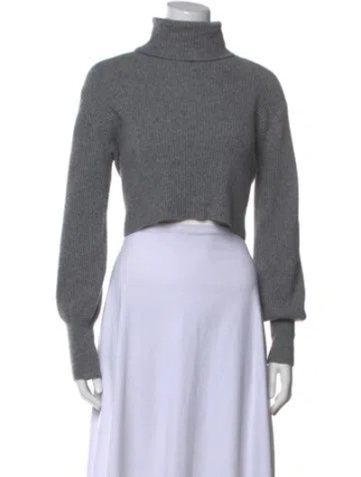 Pre-owned Reformation Cashmere Turtleneck Sweater In Gray