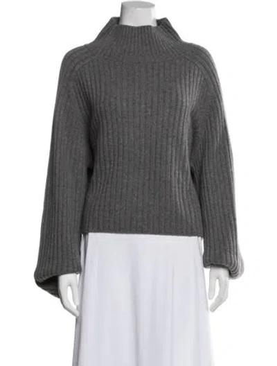 Pre-owned Reformation Cashmere Turtleneck Sweater In Gray