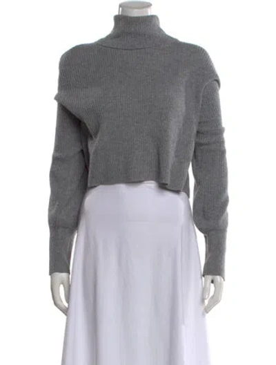 Pre-owned Reformation Cashmere Turtleneck Sweater In Gray