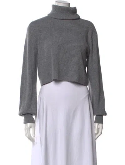 Pre-owned Reformation Cashmere Turtleneck Sweater In Gray