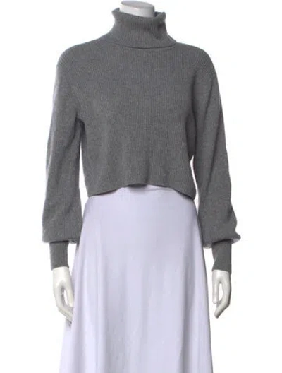 Pre-owned Reformation Cashmere Turtleneck Sweater In Gray