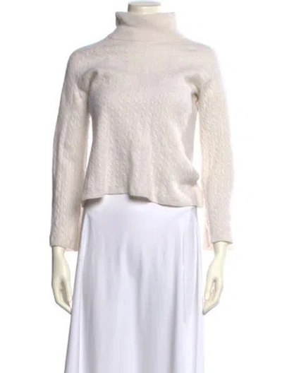 Pre-owned Reformation Cashmere Turtleneck Sweater In Neutral