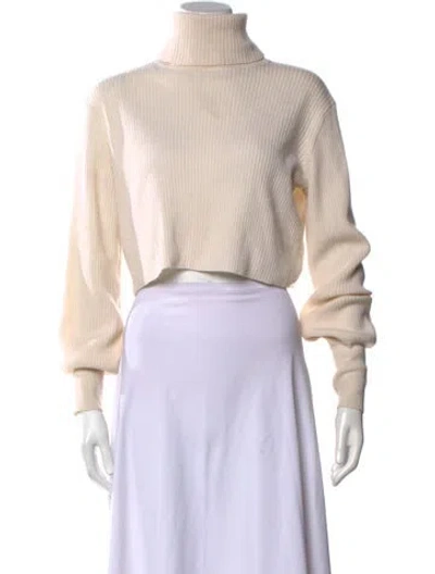 Pre-owned Reformation Cashmere Turtleneck Sweater In Neutral