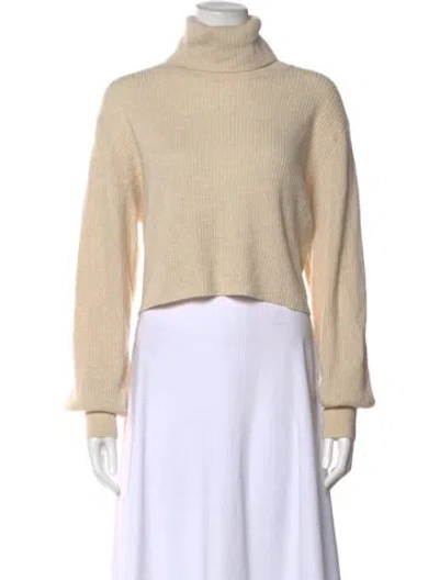 Pre-owned Reformation Cashmere Turtleneck Sweater In Neutral
