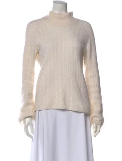 Pre-owned Reformation Cashmere Turtleneck Sweater In Neutral