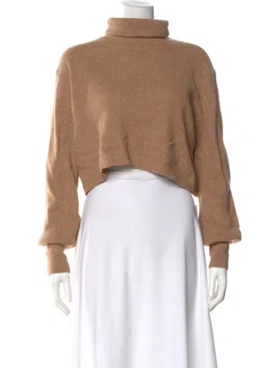 Pre-owned Reformation Cashmere Turtleneck Sweater In Neutral