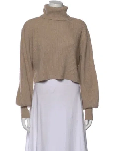 Pre-owned Reformation Cashmere Turtleneck Sweater In Neutral