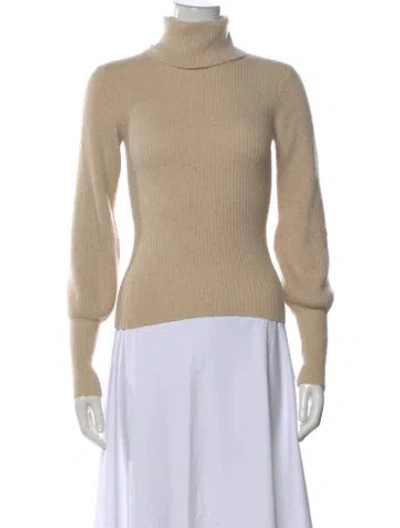 Pre-owned Reformation Cashmere Turtleneck Sweater In Neutral