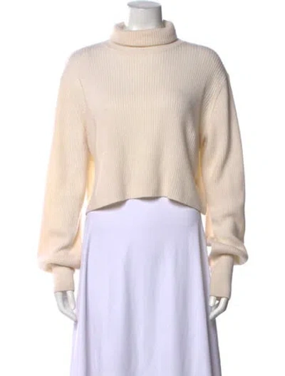 Pre-owned Reformation Cashmere Turtleneck Sweater In Neutral