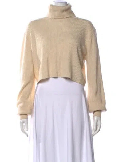 Pre-owned Reformation Cashmere Turtleneck Sweater In Neutral