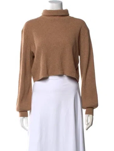 Pre-owned Reformation Cashmere Turtleneck Sweater In Neutral