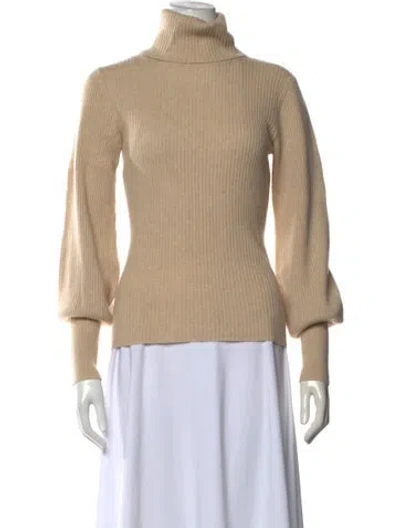 Pre-owned Reformation Cashmere Turtleneck Sweater In Neutrals