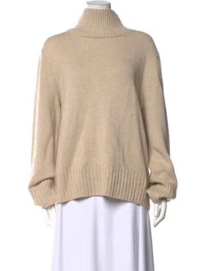 Pre-owned Reformation Cashmere Turtleneck Sweater In Neutrals