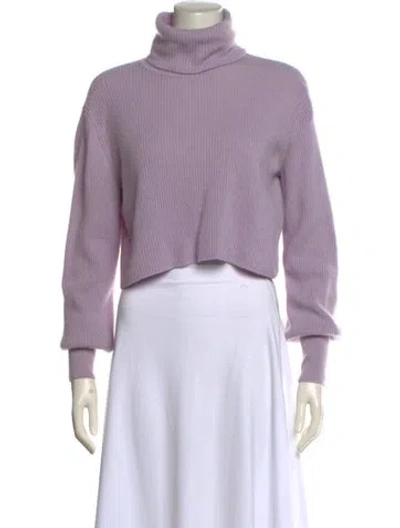 Pre-owned Reformation Cashmere Turtleneck Sweater In Purple