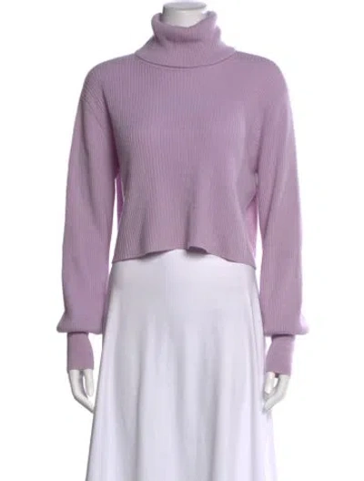 Pre-owned Reformation Cashmere Turtleneck Sweater In Purple