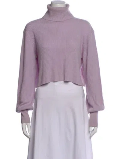 Pre-owned Reformation Cashmere Turtleneck Sweater In Purple