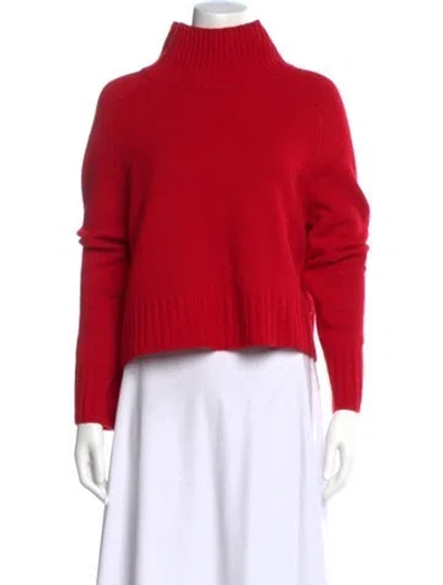 Pre-owned Reformation Cashmere Turtleneck Sweater In Red