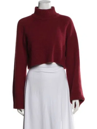 Pre-owned Reformation Cashmere Turtleneck Sweater In Red