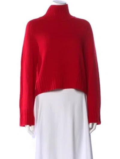 Pre-owned Reformation Cashmere Turtleneck Sweater In Red