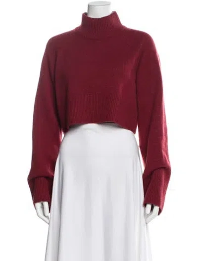Pre-owned Reformation Cashmere Turtleneck Sweater W/ Tags In Burgundy