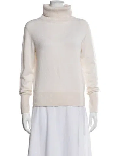 Pre-owned Reformation Cashmere Turtleneck Sweater W/ Tags In White