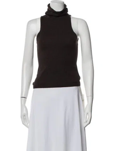 Pre-owned Reformation Cashmere Turtleneck Top In Brown