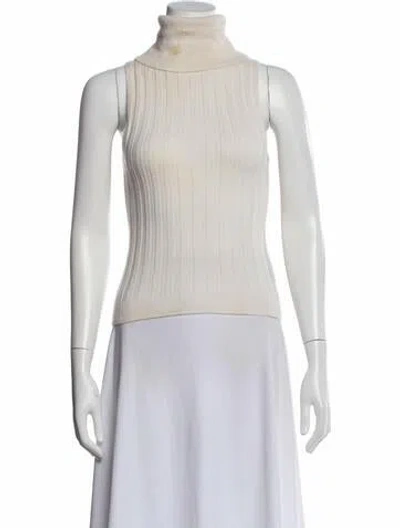 Pre-owned Reformation Cashmere Turtleneck Top In Neutral