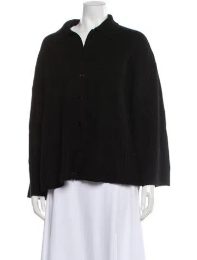 Pre-owned Reformation Cashmere V-neck Sweater In Black