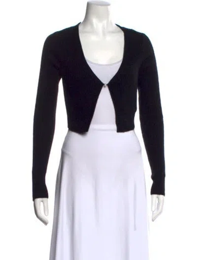 Pre-owned Reformation Cashmere V-neck Sweater In Black