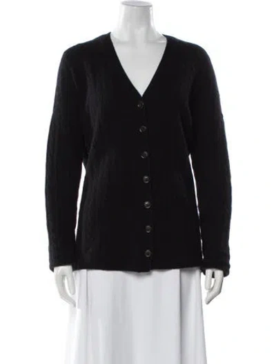 Pre-owned Reformation Cashmere V-neck Sweater In Black