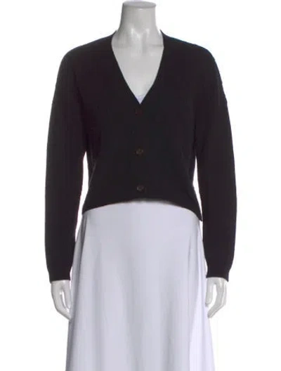 Pre-owned Reformation Cashmere V-neck Sweater In Black