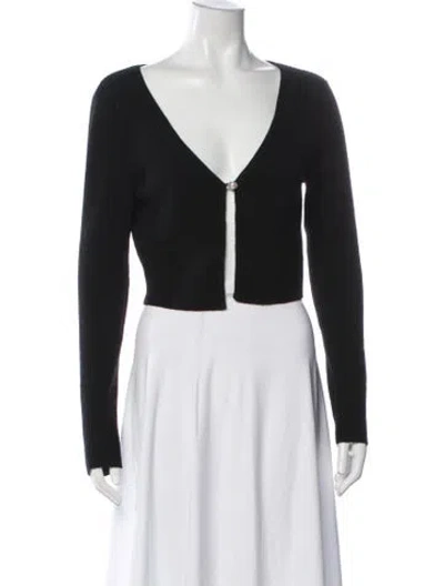 Pre-owned Reformation Cashmere V-neck Sweater In Black